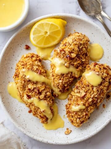 Nut and Seed Crusted Chicken with Honey Mustard Sauce Recipe