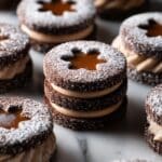 Salted Caramel Chocolate Linzer Cookies Recipe