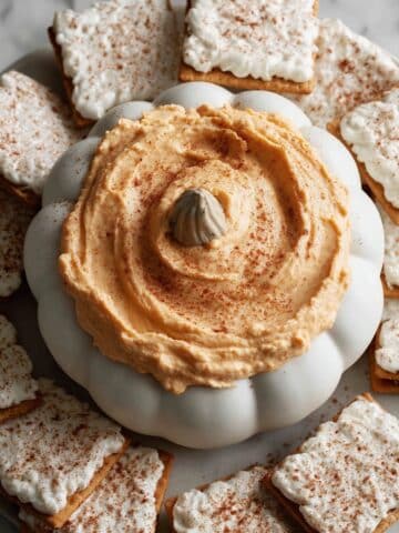 Pumpkin Cheesecake Dip with White Chocolate Graham Crackers Recipe