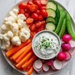Crudité Platter with Herb-Infused Sour Cream Dipping Sauce Recipe