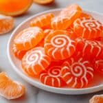 Orange Jelly Candy with Powdered Sugar Sprinkle Recipe