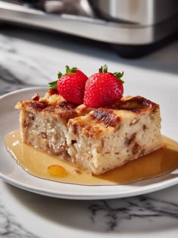 Instant Pot Bread Pudding with Rum and Pecan Sauce Recipe