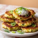 Lemon Herb Salmon Patties with Sour Cream and Fresh Herbs Recipe