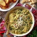 Spinach Garlic Parmesan Spaghetti Recipe