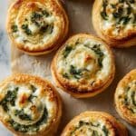 Spinach Feta Puff Pastry Spirals Recipe