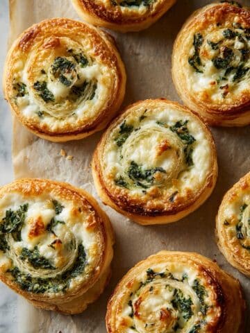 Spinach Feta Puff Pastry Spirals Recipe