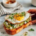 Avocado Egg Bagel with Feta, Cilantro, and Sweet Chili Recipe
