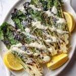 Grilled Romaine with Parmesan Vinaigrette Recipe