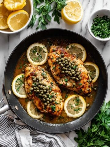 Lemon Chicken Piccata with Spaghetti Recipe