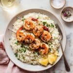 Lemon Risotto with Grilled Shrimp Recipe
