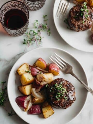 Easy Salisbury Steak with Roasted Potatoes Recipe