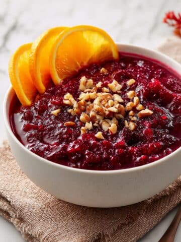 Baked Cranberry Sauce with Pecans and Orange Marmalade Recipe
