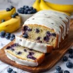 Blueberry Banana Bread with Lemon Glaze Recipe