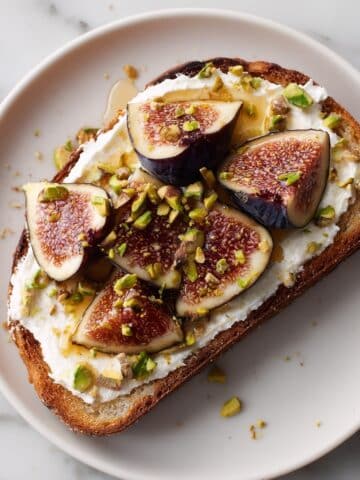 Ricotta Fig Toast with Pistachios and Hot Honey Recipe