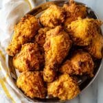 Homemade Crispy Fried Chicken with Buttermilk and Pickle Brine Recipe