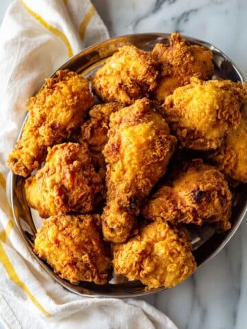 Homemade Crispy Fried Chicken with Buttermilk and Pickle Brine Recipe