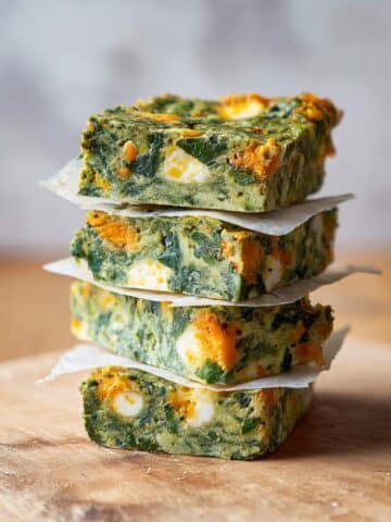 Baked Spinach Zucchini Frittata Fingers {Baby-Friendly} Recipe
