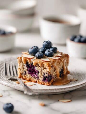 Healthy Blueberry Baked Oatmeal with Applesauce (No Banana) Recipe