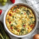 Crustless Asparagus and Feta Quiche Recipe