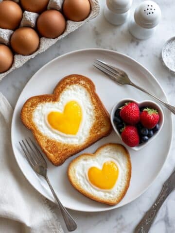 Heart-Shaped Baked Eggs Recipe