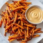Frozen Sweet Potato Fries in Air Fryer with Tangy Dipping Sauce Recipe
