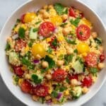Vegan Couscous Salad with Chickpeas and Charred Corn Recipe