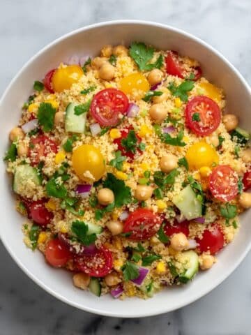 Vegan Couscous Salad with Chickpeas and Charred Corn Recipe