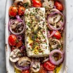 Baked Goat Cheese Pasta with Roasted Vegetables and Fresh Spinach Recipe