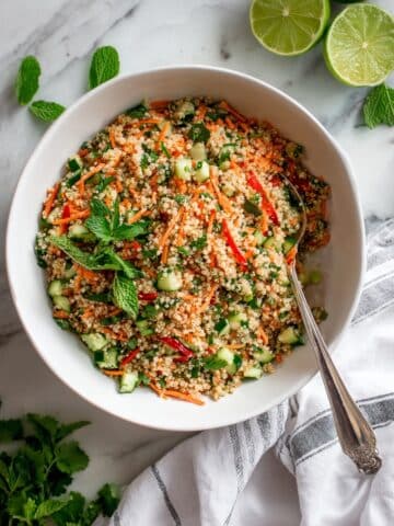 Thai Quinoa Salad with Fresh Herbs and Lime Vinaigrette Recipe