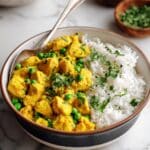 Creamy Chicken Curry with Peas and Coconut Yogurt Recipe