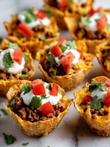 Mini Taco Cups with Cheddar Recipe
