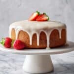 Lemon Almond Yogurt Cake with Strawberries Recipe