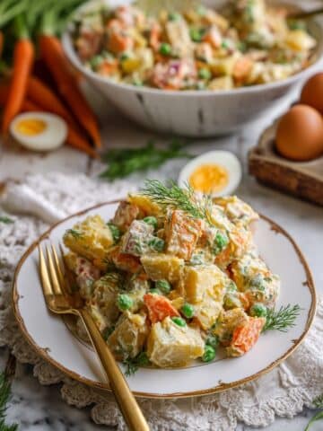Vegetarian Russian Olivier Salad Recipe