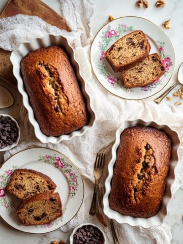 Moist Gluten Free Chocolate Chip Peanut Banana Bread Recipe