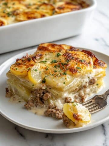 Slow Cooker Beef and Potato Au Gratin Recipe