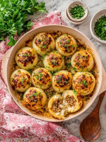 Stuffed Onions with Spiced Beef and Rice Recipe