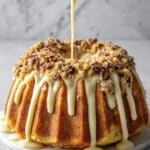 Southern Peach Cobbler Pound Cake with Cream Cheese Recipe