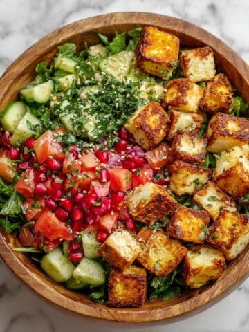Halloumi Cheese Salad with Pomegranates Recipe