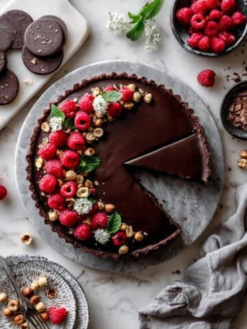 Low Carb Chocolate Raspberry Tart Recipe