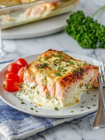 Baked Salmon with Mayo and Parmesan Cheese Recipe