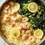 Lemon Shrimp Pasta with Garlic and Kale Recipe