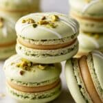 Pistachio Macarons with Pistachio Ganache Filling Recipe