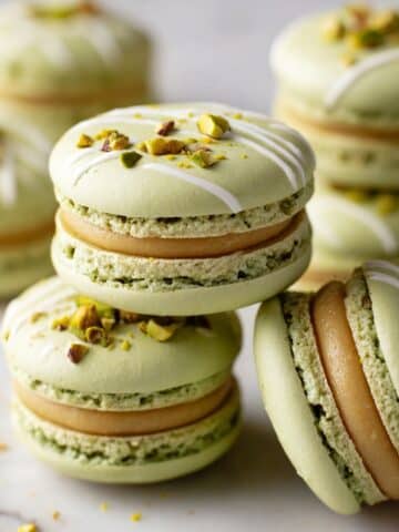 Pistachio Macarons with Pistachio Ganache Filling Recipe
