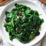 Catalan Spinach with Pine Nuts and Raisins Recipe
