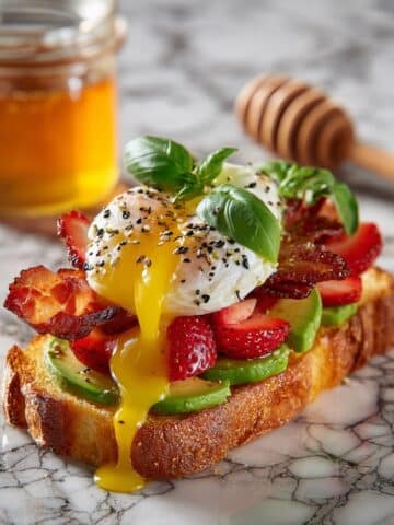 Strawberry, Basil and Crispy Breakfast Sandwich Recipe