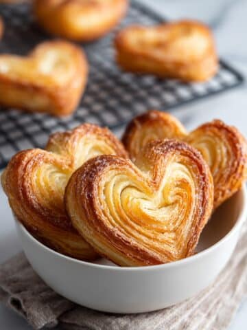 Sweet Palmiers with Sugar and Puff Pastry Recipe