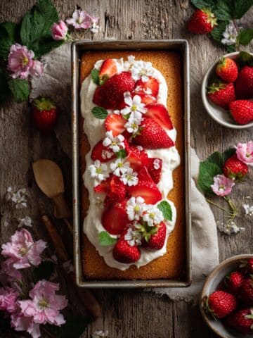 Strawberry Shortcake Sheet Cake Recipe