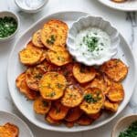Crispy Fried Sweet Potatoes with Garlic and Paprika Recipe