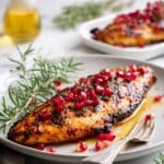 Pomegranate Glazed Whole Salmon Recipe