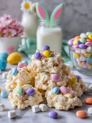 Slow Cooker Easter Candy Clusters with M&Ms and Bunny Sprinkles Recipe